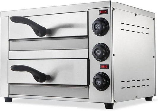 QINPI piec do pizzy, Elektryczny, 16 cali, 50 do 300°C, licznik czasowy, profesjonalny, elektryczny i przekąsek, kryty