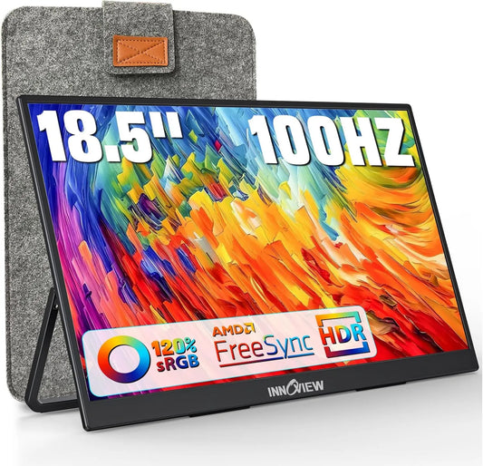 InnoView monitor komputerowy, 1080p PS4 Monitor 18, 5 cali, 100 Hz, laptop, HDR, Full HD, płyta IPS, HDMI, USB, ekran PC, 5 przełącznik
