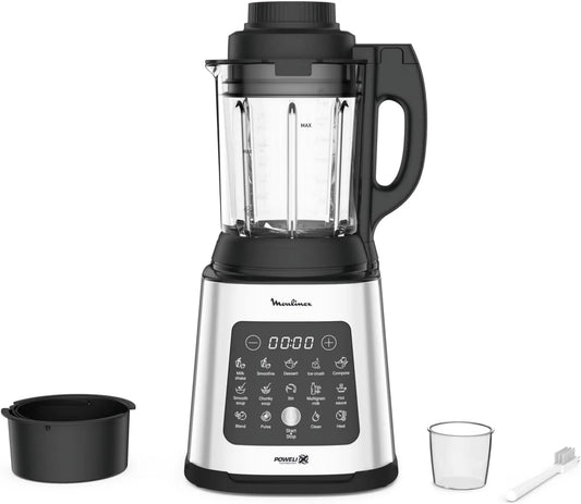 Moulinex LM83SD10 blender, 1400 W, 500 g, praca automatyczna, funkcja pary, Blender grzewczy, 10 automatycznych programów, zdejmowane ostrza