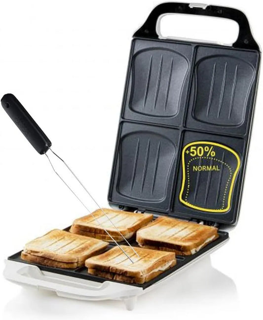 DOMO, toster family XXL dla 4 tosterów w kształcie skorupy 27 x 32 cm, 1800 W, elektryczny toster