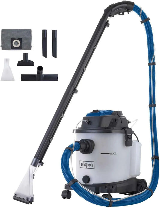 Scheppach odkurzacz piorący, ClearVac20- 1600 W IPX4 Odkurzacz, 20 l, 1600 W, Przepływ 0, 5 l / min, 2 m x 32 mm, 0, 5 l ClearVac20-1600 W 5 l/min