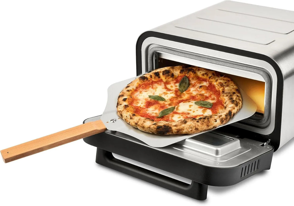 G3 Ferrari piec do pizzy, G3ferrari G10204 Pizza elektryczna piekarnik, stal nierdzewna, czarny, 850 Watt F, G3ferrari Pizzaofen Pizza Pro 2 Minuti G10204 Edelstahl, schwarz Bis
