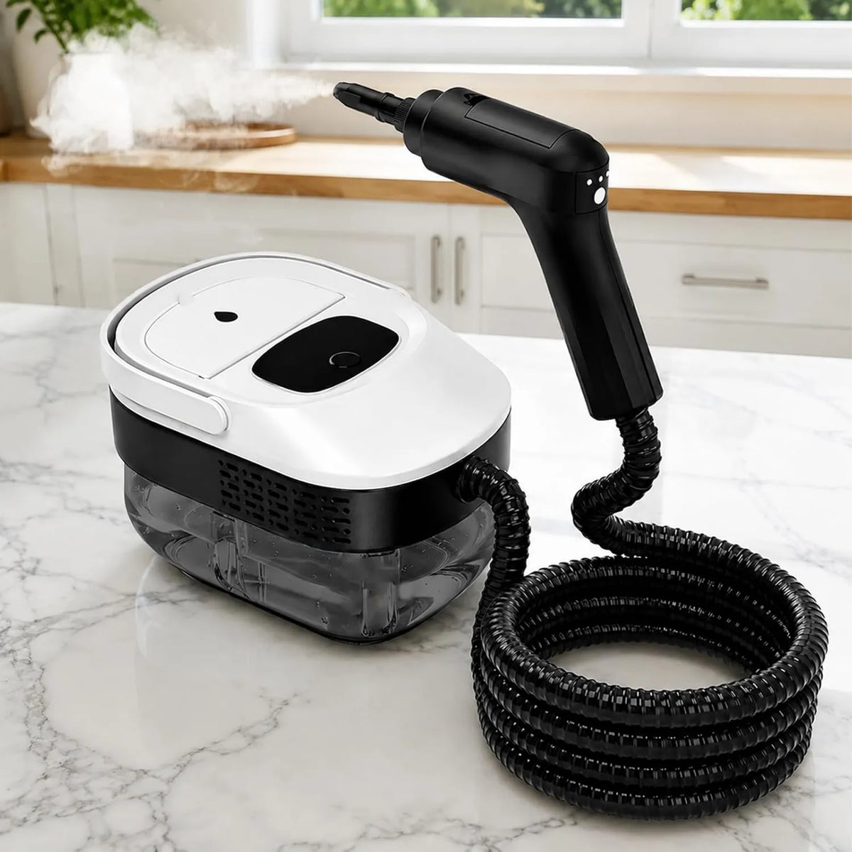 Umisu myjka parowa, Elektryczny grzejnik, 1.6 l, 2500 W, 15 s czyszczący, przenośny, 3 poziomów, duży zbiornik, para, 14 Akcesoria Wliczone w kuchnię