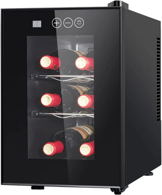 0℃ Outdoor 0℃ do użytku na zewnątrz chłodziarka do wina, Winiarnia elektryczna, 16 l, 6 butelek, cichy, czarny, 16 l - czarny, specjalna izolacja wnętrza, Nie wibrować, Winiarnia Lodówka z napojów
