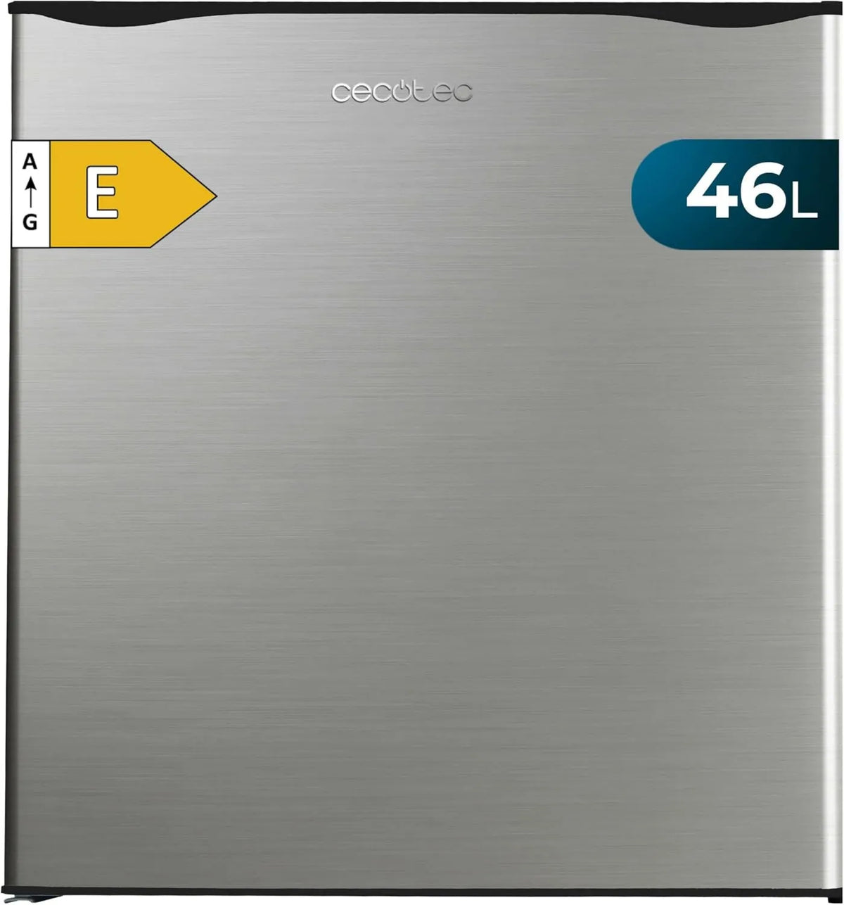 Cecotec minilodówka, Lodówka Mała Mini Bar 46 l GrandCooler 20000, 46 l, stal nierdzewna, Wysokość 48, Szerokość 48 cm, 7 cm