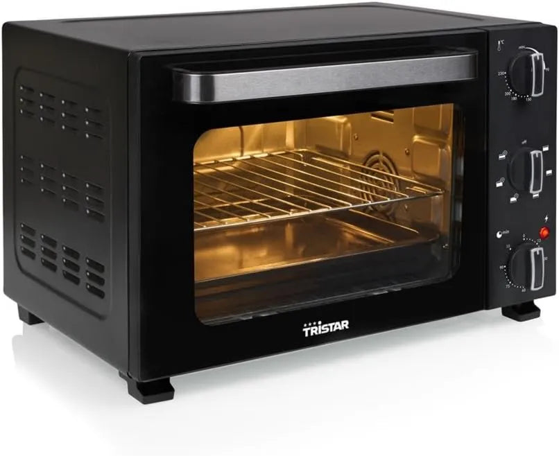 OV-3627, 1500 W, 90 min, timer, Tristar piec konwekcyjny, 6 stopni grzania, funkcja konwekcji, drzwi z podwójnymi szybami, oświetlenie wewnętrzne