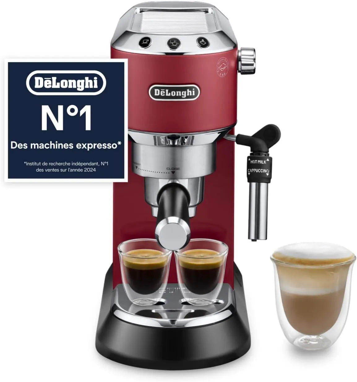 De'Longhi, De 'Longhi EC685.R Mędrzec mleka, 15 cm, Emulgator mleka, Expresso i Cappuccino