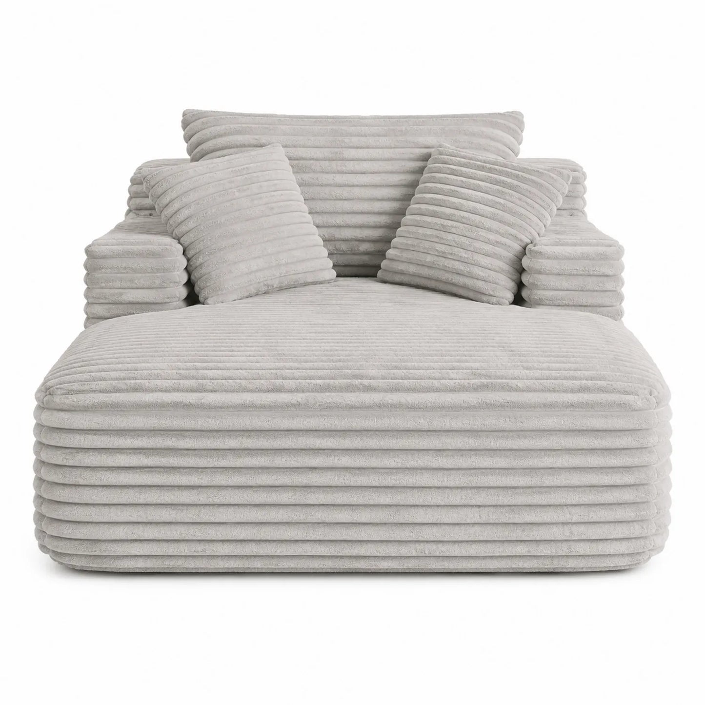 Sofa welurowa prostokątna jasnoszara