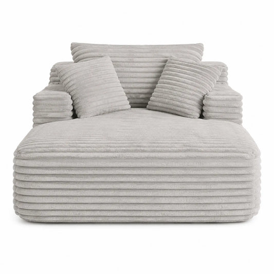 Sofa welurowa prostokątna jasnoszara