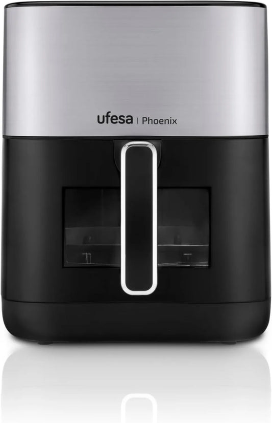 Ufesa frytkownica beztłuszczowa, gorące powietrze Fry, 6 l, 1800 W, 10 programów, para, Fry Air frytkownica, Phoenix, Okno i światło wewnętrzne, Książka dochodów Zawarte