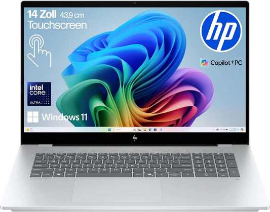 HP 1TB, 7 256 V, 140 V, sterowanie dotykowe, zdalne sterowanie, OmniBook 7 Next Gen AI PC, 17,3-calowy wyświetlacz FHD Touch, Intel Core Ultra 7 256 V