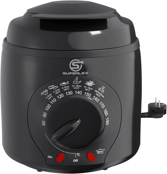 SUPERLEX, Filtr, mini kompaktowy frytkownica, 1 l, 950 W, stal nierdzewna, do frytek