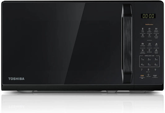 Toshiba kuchenka mikrofalowa, 800 W, praca automatyczna, Kuchenka mikrofalowa w lustrzanej czerni, 6 automatycznych programów