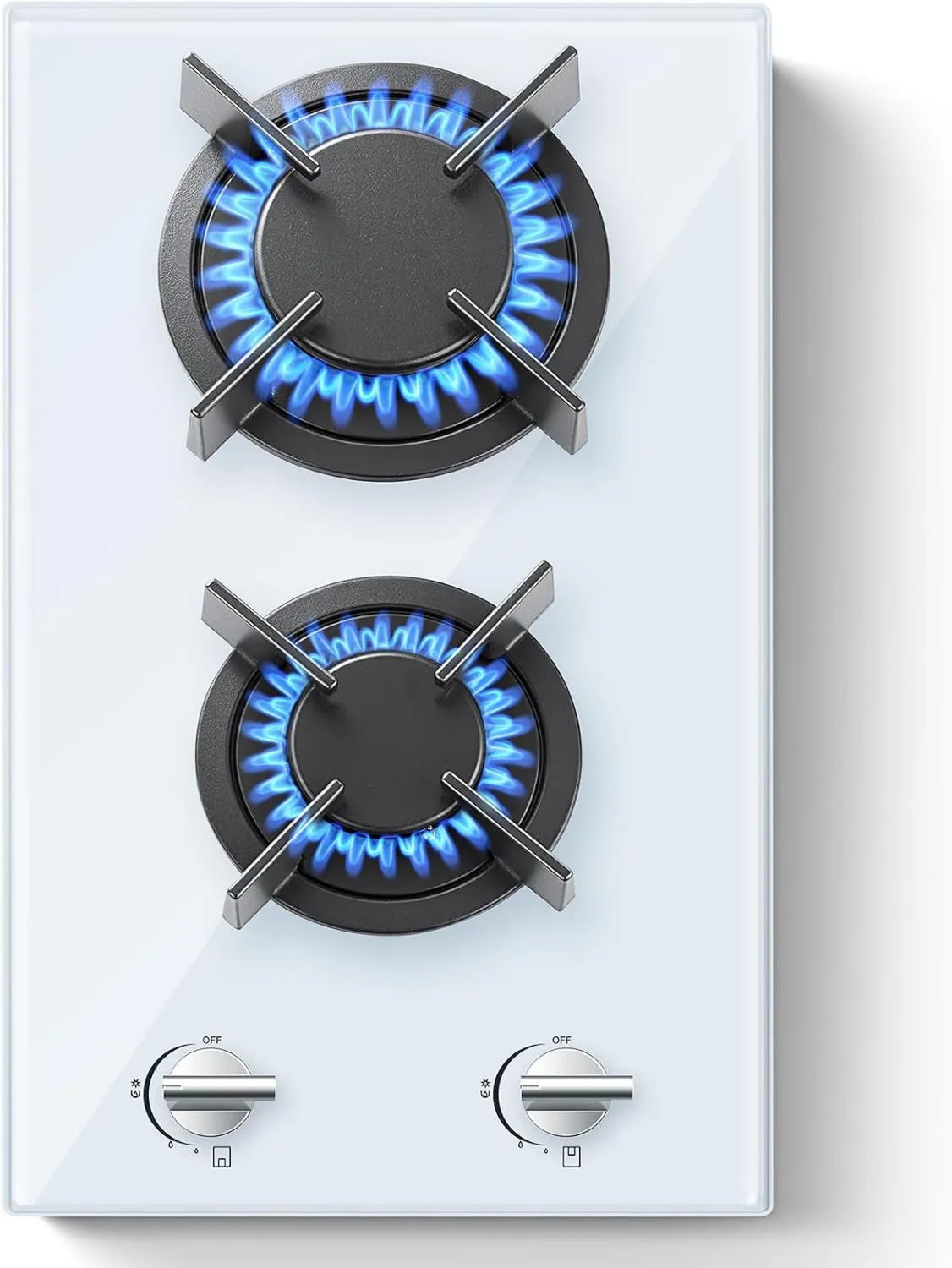 Płyta gazowa, 2400 W, 1800 W, 240 V, 30 cm, praca automatyczna, SNDOAS Kuchenka gazowa, z automatyczną ochroną przed płomieniem, gaz ziemny i propan