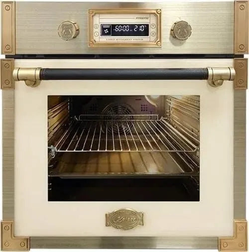 EH 6427 piekarnik elektryczny, 60 cm, Kaiser ElfAD Retro Pyrolyse piekarnik do zabudowy 60 cm, szklany kolor kości słoniowej, autark piekarnik 73L