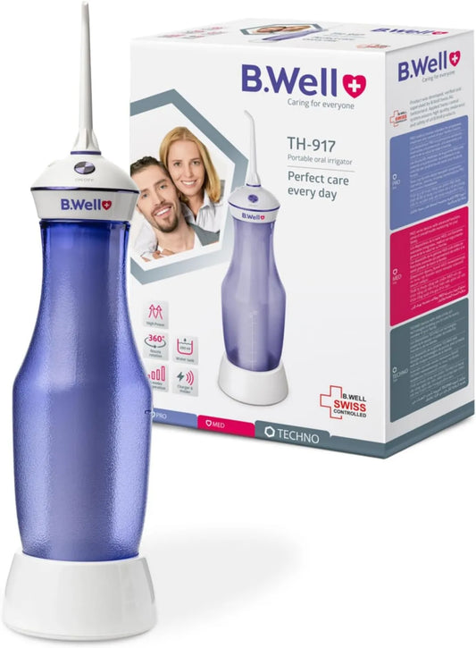 B.Well, TH-917 Bezprzewodowy odrzutowiec dentystyczny, 4 regulowane tryby, 280 ml zbiornik