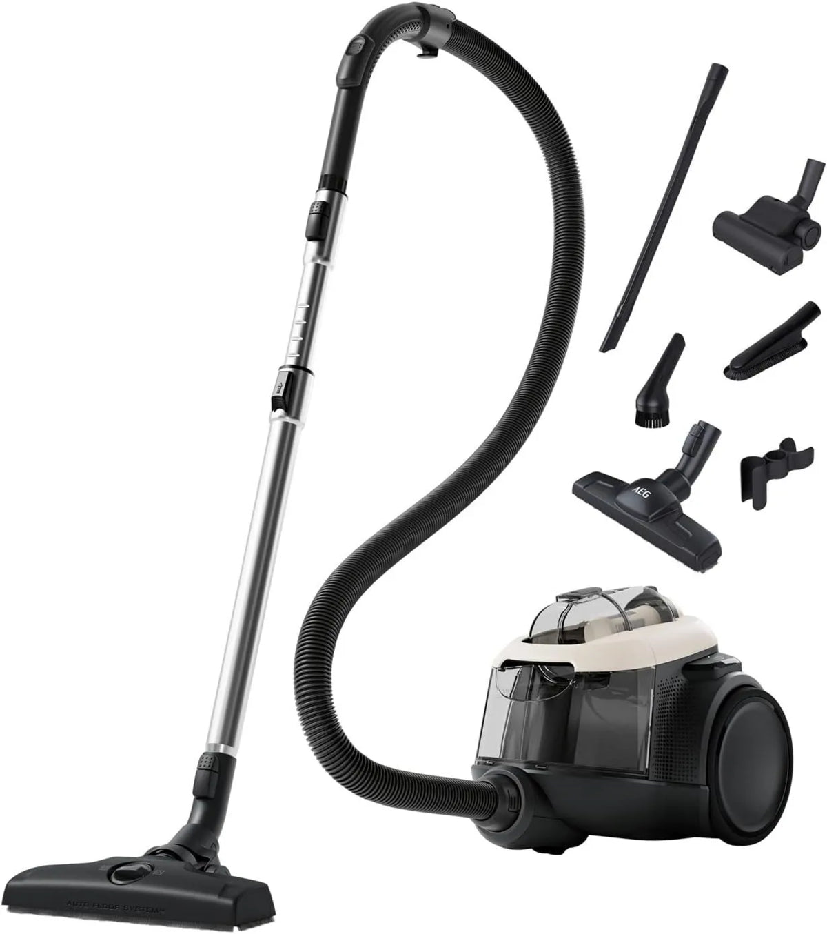 AEG AL61H4SW odkurzacz, 74 dB, 5,4 kg, Hygienic 6000 odkurzacz bezworkowy, mocny silnik, wszystkie typy podłóg, zasięg 12 metrów, łatwa konserwacja