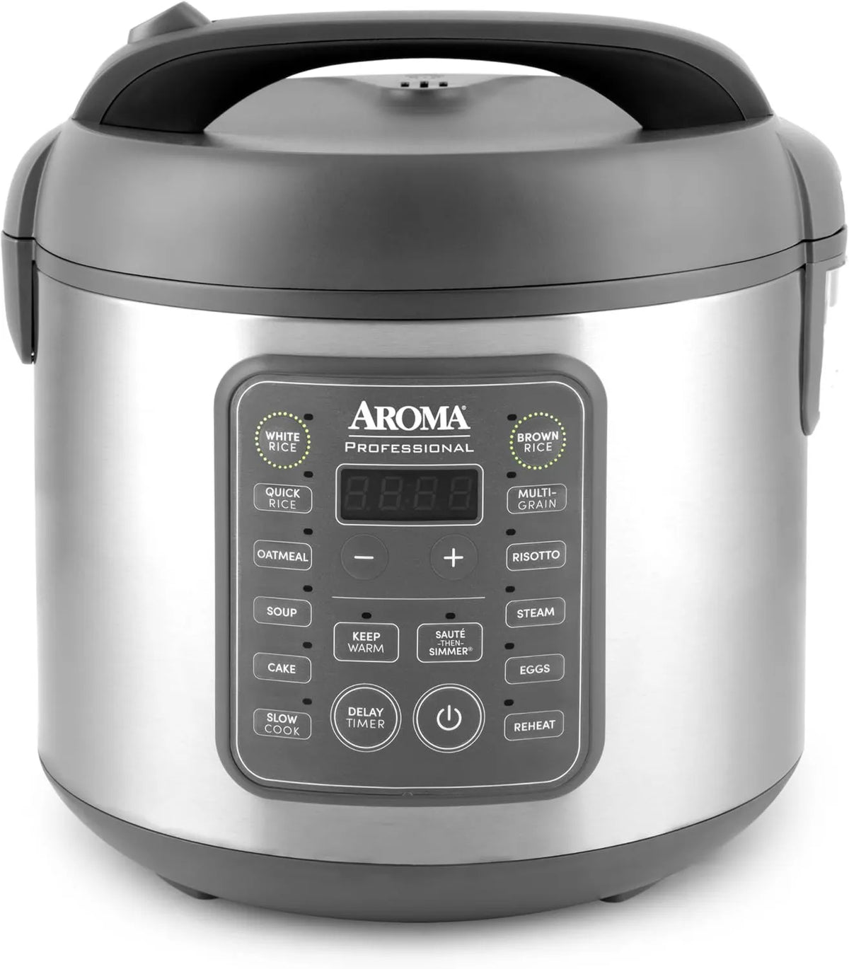 Aroma Housewares ryżowar, ARC- 5200SG kuchenka, kuchenka elektryczna wielofunkcyjna, kuchenka ryżu, 10 kubków, 20 filiżanek, profesjonalny, szary ARC-5200SG