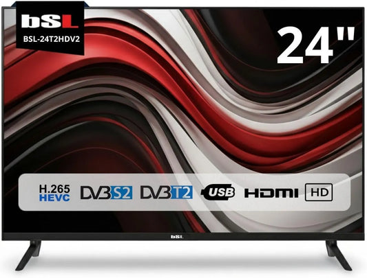 BSL-24T2HD DVBT2 telewizor Smart TV, 60 Hz, 1366x768, ekran do treści multimedialnych i aplikacji