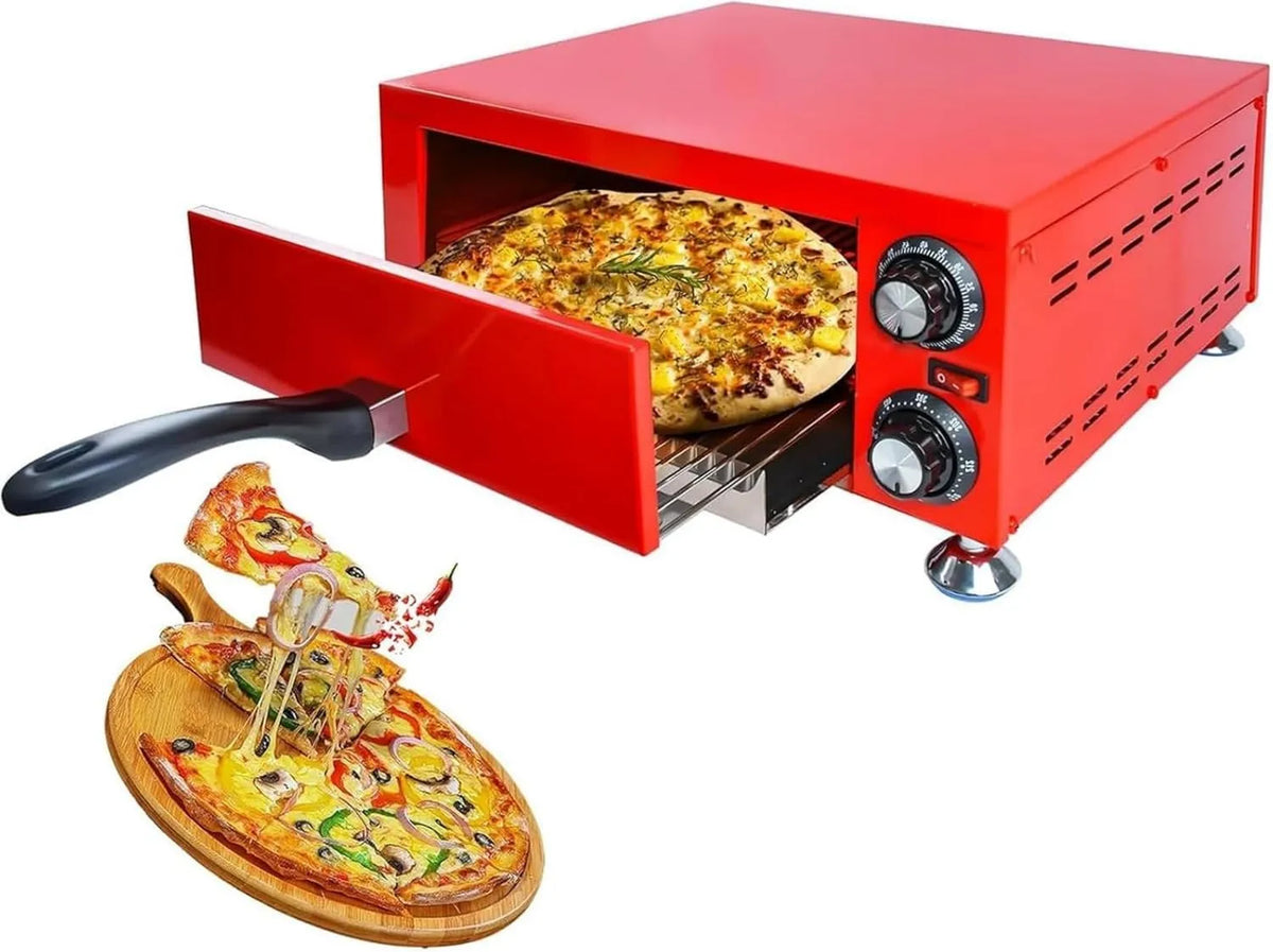 XSDAJSD, Pizza piekarnik elektryczny, 30, 5 cm, licznik, profesjonalny, 2 strefy temperatury, stal nierdzewna