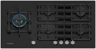 SIEMENS płyta grzewcza, IT czarny Zintegrowany gaz o średnicy 90 cm 5 strefa iQ500 EP9A6MI40