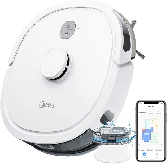 Midea robot sprzątający, Odkurzacz 140min, WiFi, Alexa / WiFi / APP / Kontrolowane Telekomunikacja, 2000Pa, z czas pracy