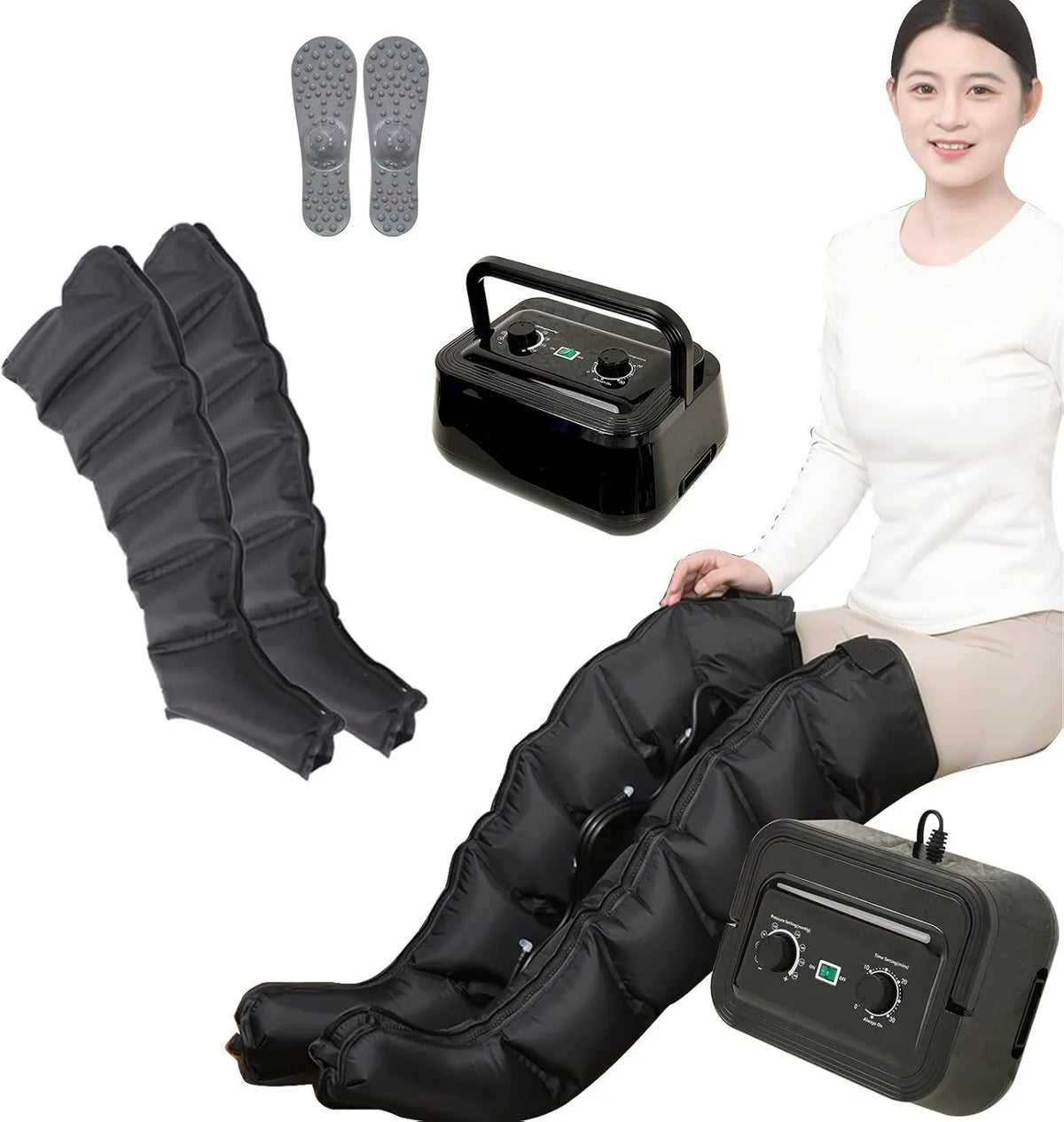 Miuxe, Aparatura do terapii prasowej nóg, Masażer, do odwadniania limfatycznego a Sprężające powietrze