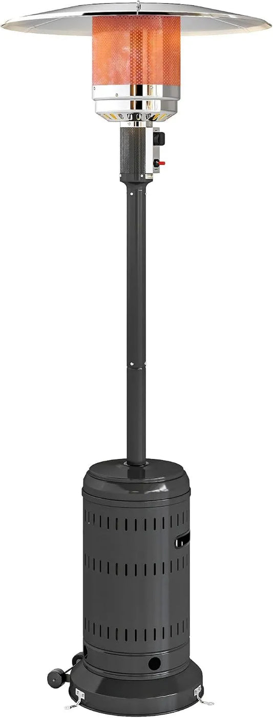 Outsunny, Elektryczna grzejnik, 11 kW, parasol Gaz grzewczy Przenośny, na zewnątrz, koła jezdne, czarne