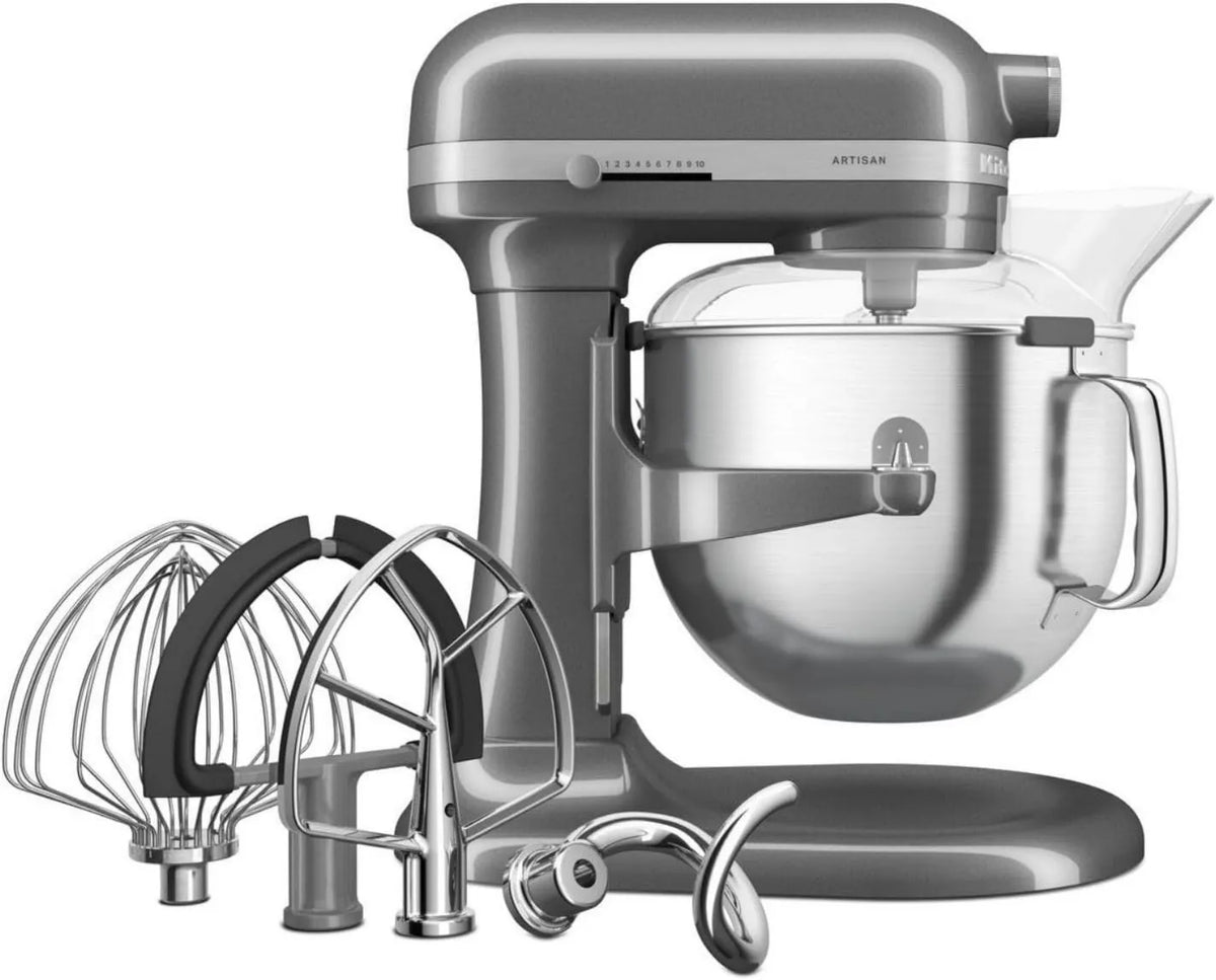 KitchenAid mikser planetarny, Akcesoria do urządzeń kuchennych, 6.6 l, stal nierdzewna, szara