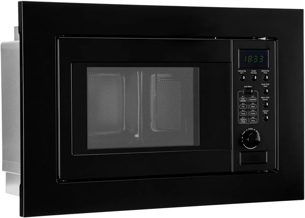 Bomann kuchenka mikrofalowa, 60 cm, 20 l, 800 / 1000 W, do zabudowy, grill, mikrofalówka, czarny, grill 1000 W, taca obrotowa