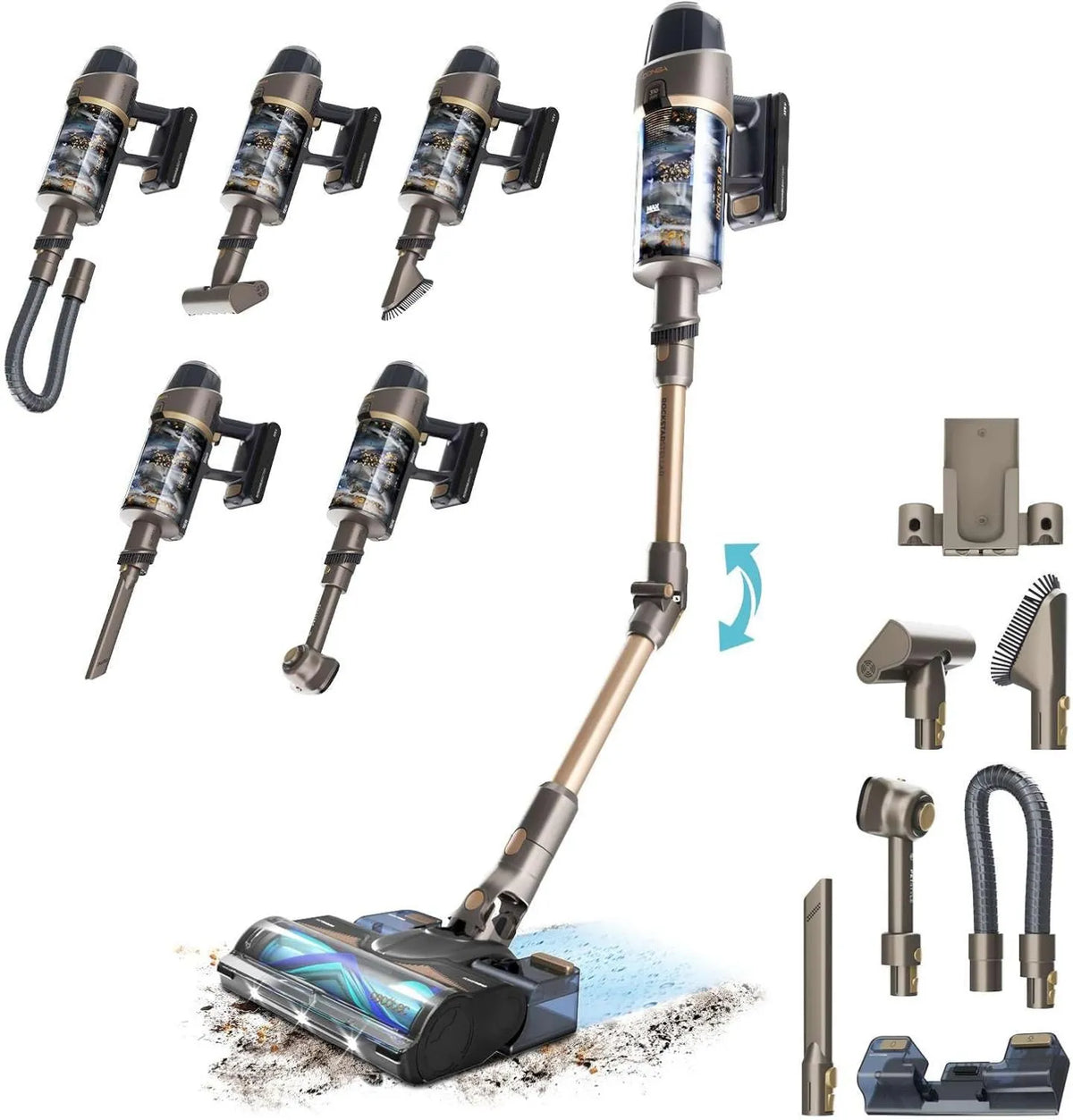 RX90 szczotka do odkurzacza, 850 W, 1500', Conga Rockstar AI AquaPet Flex X-Treme