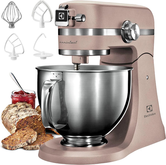 Electrolux EKM5570 robot kuchenny, 1200 W, 10 prędkości + f. pulsacyjna, Oświetlenie LED misy, 2 misy o pojemności 4,8l i 2,9l, Silikonowa Łyżka